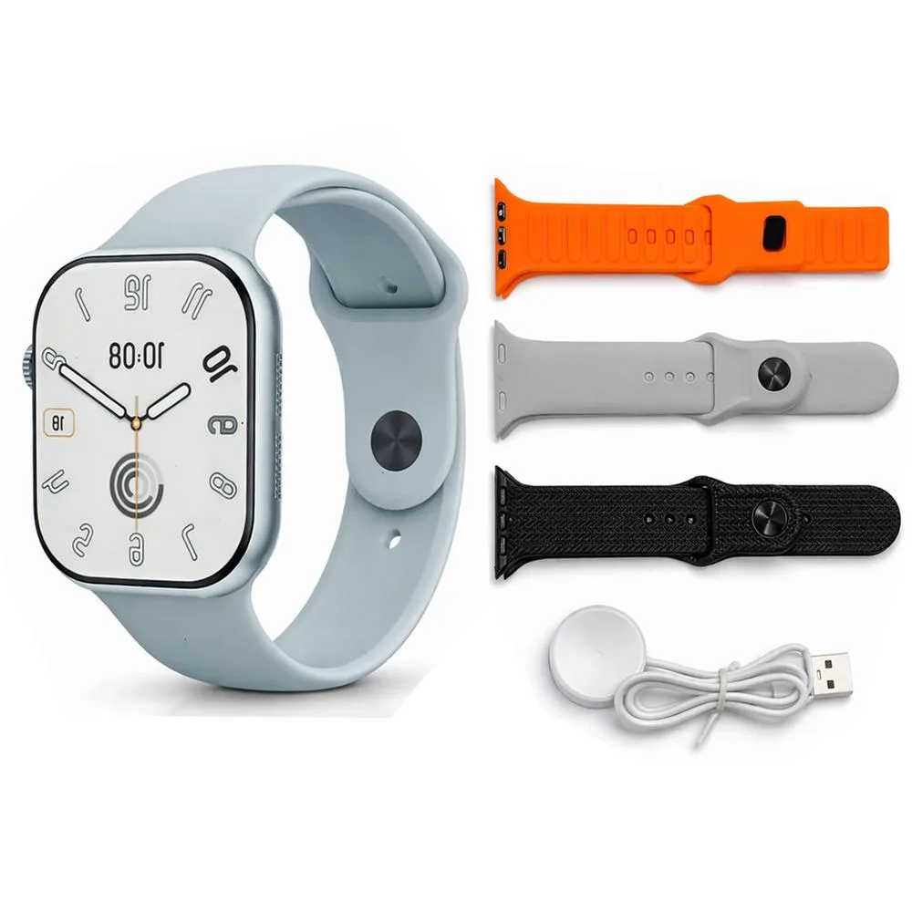 KEQIWEAR KW75 Max Smart Watch | Bluetooth Calling | 3 Premium Straps | Wireless Charging