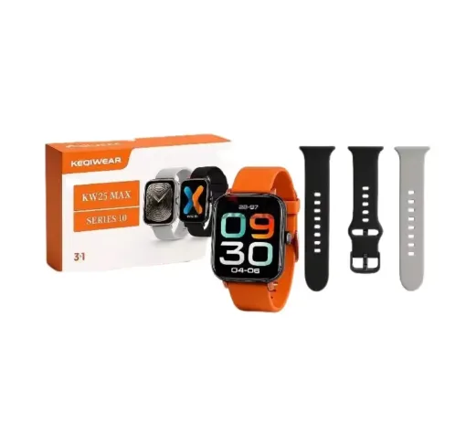 KEQIWEAR KW25 Max Smart Watch with Bluetooth Calling, 1.91" HD Display & 100+ Sports Modes